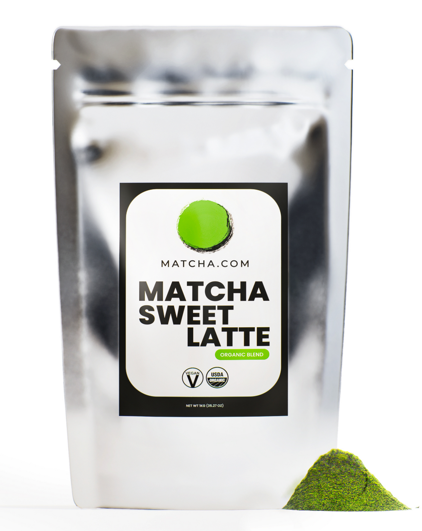 ORGANIC MATCHA LATTE, SWEETENED MATCHA ORGANIC WHOLESALE 1KG BAG